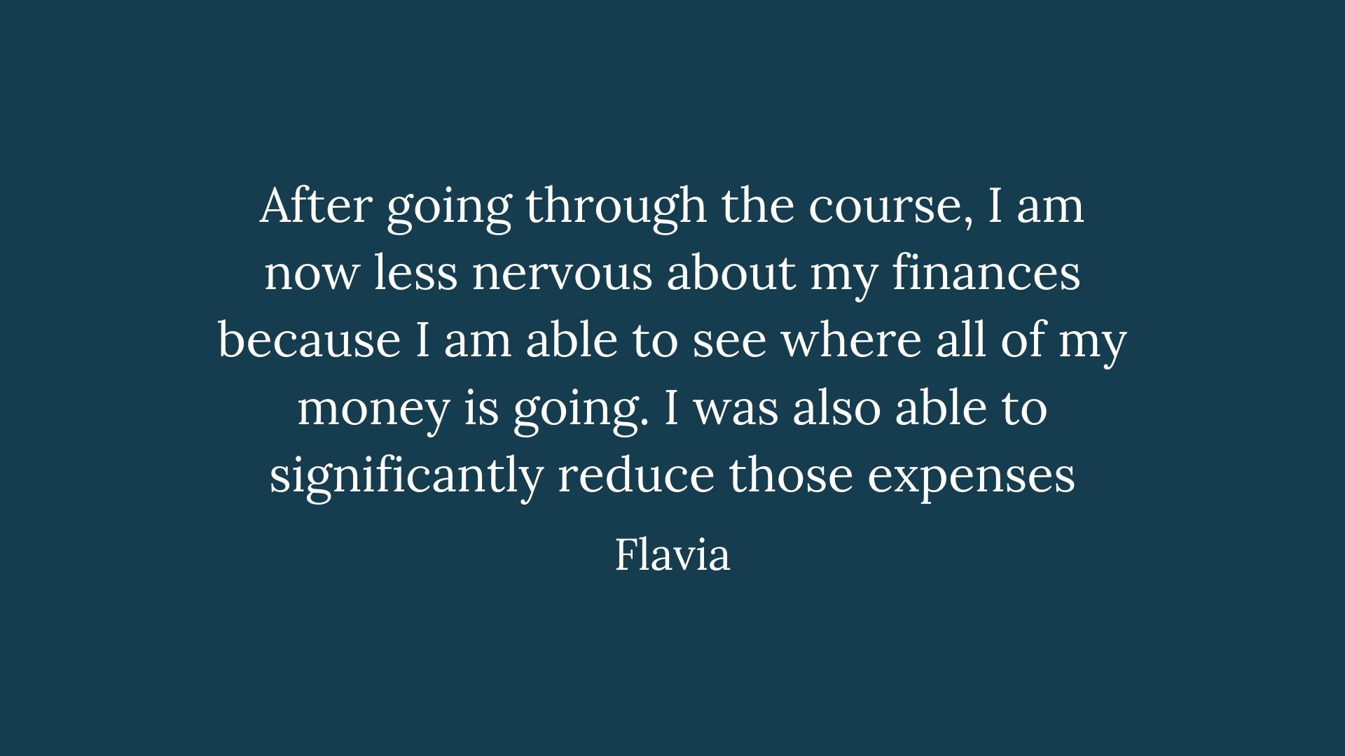 Flavia Testimony