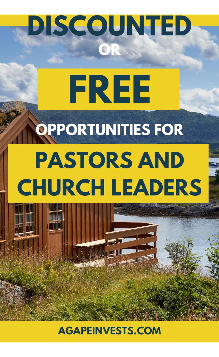 This is a list of numerous camps, retreat centers, bed and breakfasts, and others that have discounted and free opportunities for pastors, church leaders, and their families to take some time away